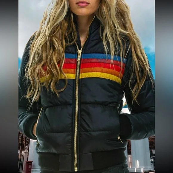 Colorful 5 Stripe Women's Jacket - Picture 1 of 9